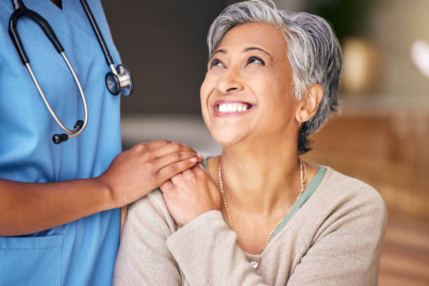 Friendly healthcare consultant smiling